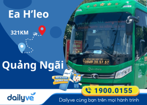 Vé xe từ Ea H'leo đi Quảng Ngãi
