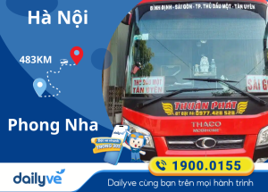 Vé xe từ Hà Nội đi Phong Nha