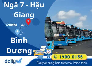 Vé xe từ Ngã 7 Hậu Giang đi Bình Dương