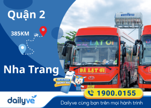 Vé xe từ Quận 2 đi Nha Trang