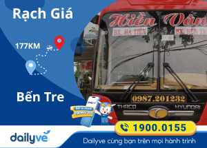 Vé xe từ Rạch Giá đi Bến Tre