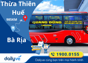 Vé xe từ Thừa Thiên Huế đi Bà Rịa