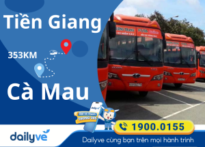 Vé xe từ Tiền Giang đi Cà Mau