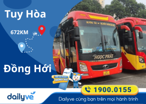Vé xe từ Tuy Hòa đi Đồng Hới