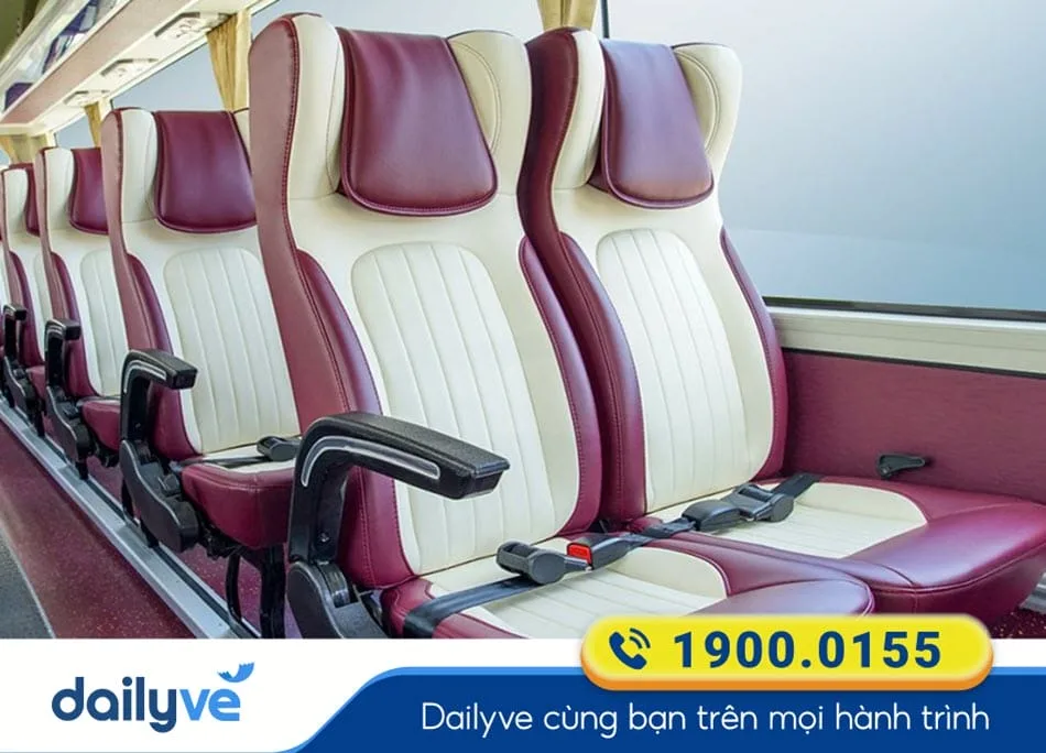 Nội thất dòng xe ghế thế hệ mới của xe khách Đức Bình