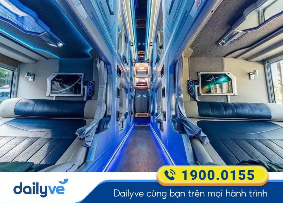 Nội thất sang trọng xe Limousine 24 phòng của xe Hải Thủy