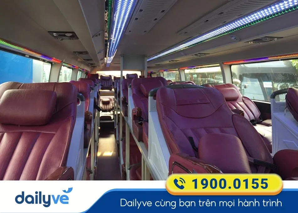 Nội thất xe giường nằm 40 chỗ của nhà xe Dương Phát