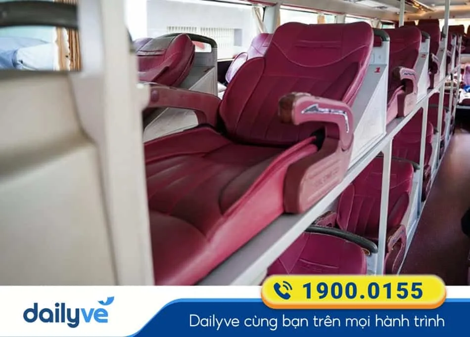 Nội thất xe giường nằm 40 chỗ của nhà xe Hải Hoàn