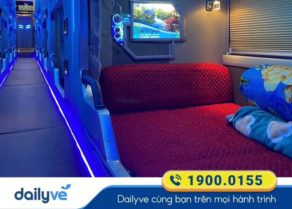Nội thất xe Limousine 22 phòng sang trọng của nhà xe Cường Cày