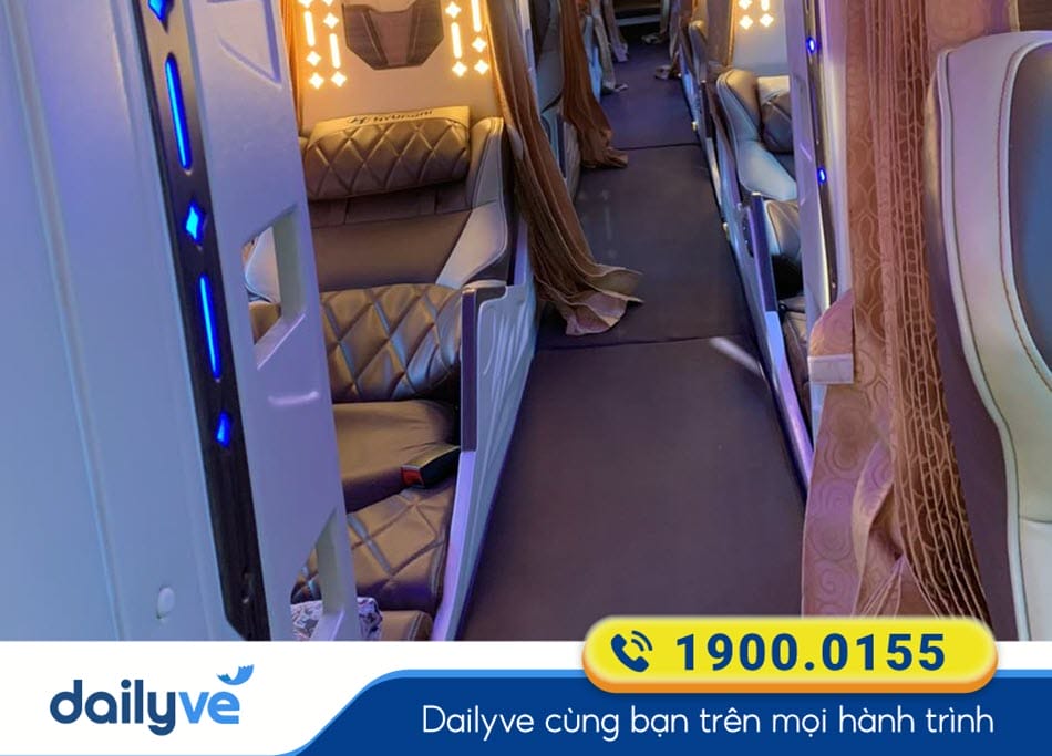 Tiện ích hiện đại xe Limousine 20 phòng của xe Chinh Lê