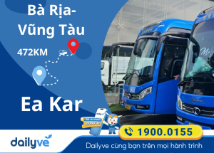 Vé xe từ Bà Rịa-Vũng Tùa đi Ea Kar