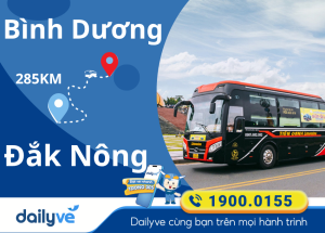 Vé xe từ Bình Dương đi Đắk Nông