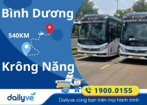 Vé xe từ Bình Dương đi Krông Năng