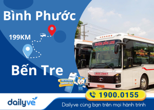 Vé xe từ Bình Phước đi Bến Tre