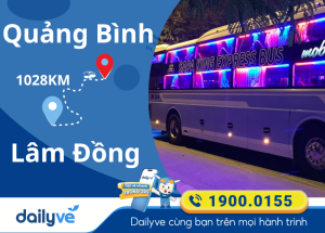 Vé xe từ Quảng Bình đi Lâm Đồng