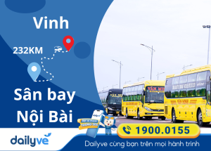 Vé xe từ Vinh đi Sân bay Nội Bài