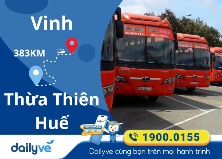 Vé xe từ Vinh đi Thừa Thiên Huế