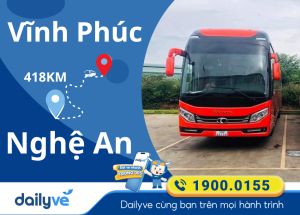 Vé xe từ Vĩnh Phúc đi Nghệ An