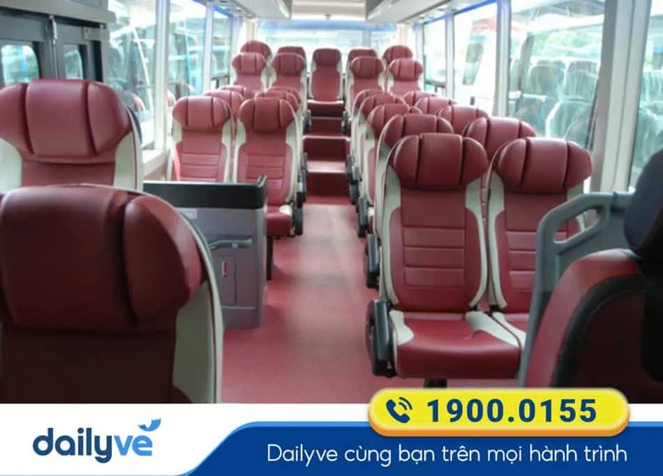 Xe ghế 28 chỗ tiện nghi của xe Hải Thắng