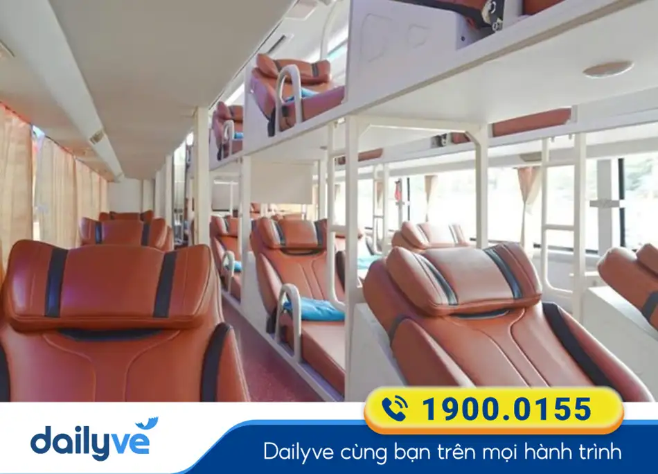 Dòng xe giường nằm 40 chỗ tiện nghi của xe Hồng Cường