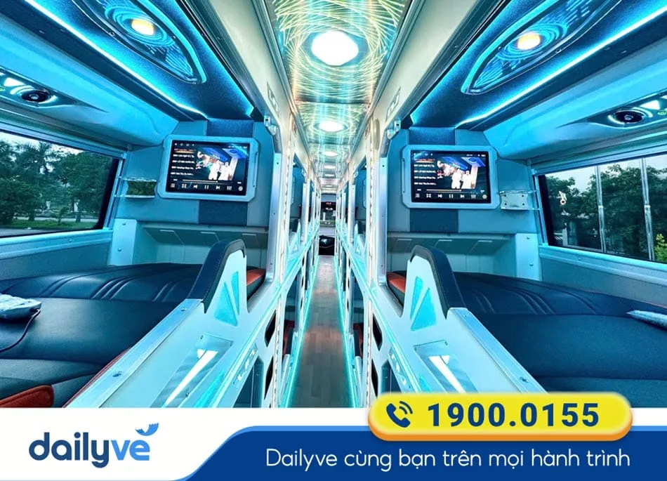 Dòng xe Limousine 24 phòng hiện đại của xe khách Quốc Phong