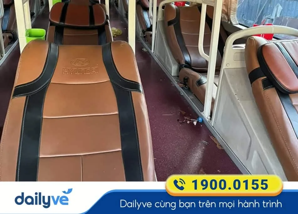 Nội thất xe giường nằm 40 chỗ của nhà xe Huỳnh Tâm