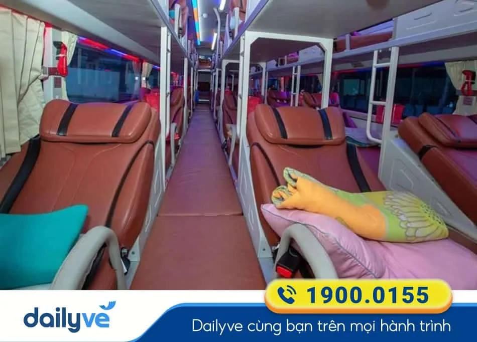 Nội thất xe giường nằm 40 chỗ tiện nghi của xe Nam Nguyên