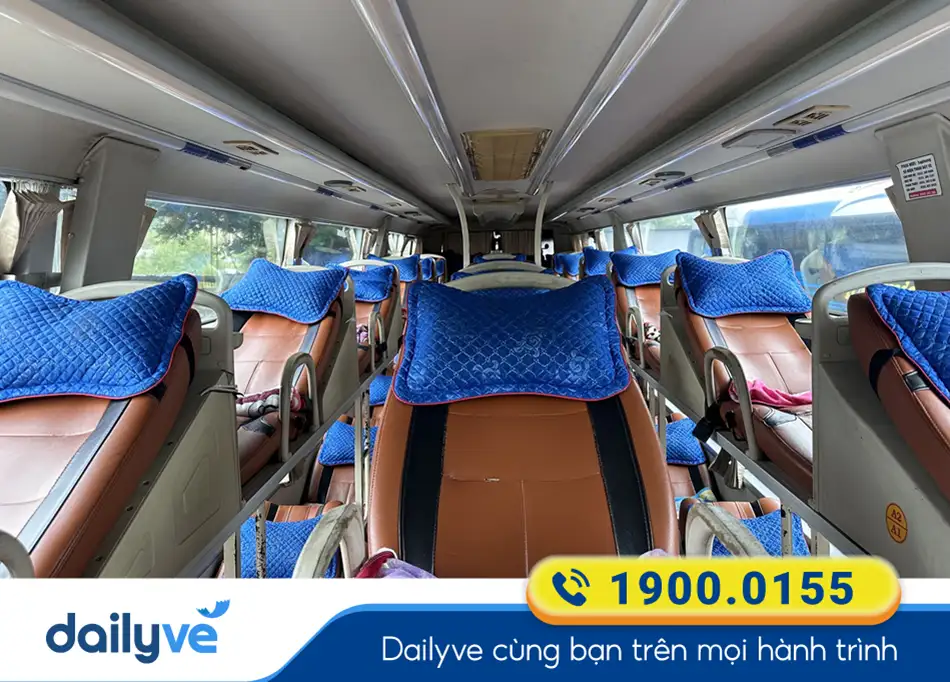 Nội thất xe giường nằm 41 chỗ tiện nghi của xe Phượng Thì