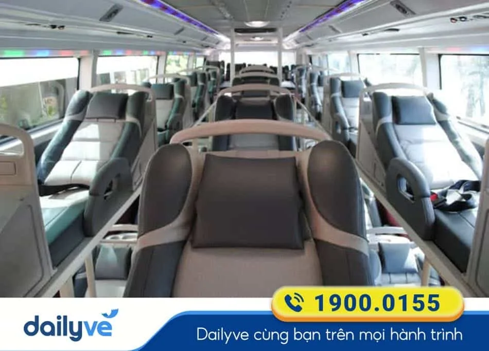 Tiện nghi sang trọng xe giường nằm 40 chỗ của nhà xe Hoàng Vân