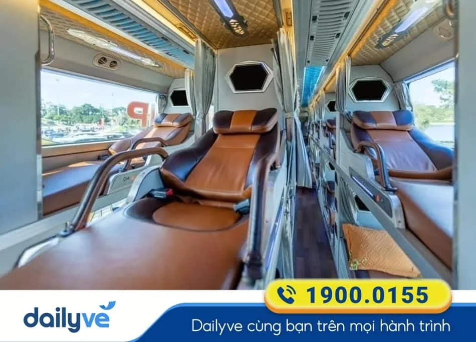 Tiện nghi xe Limousine 34 phòng sang trọng của xe Philip Travel