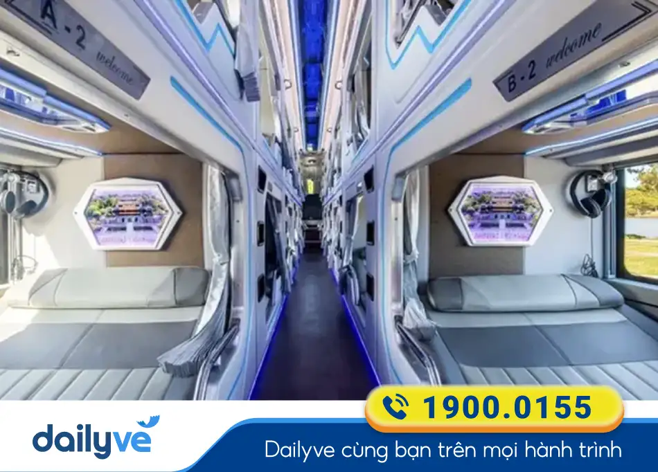 Không gian sang trọng xe Limousine 22 phòng của nhà xe Phúc An Express