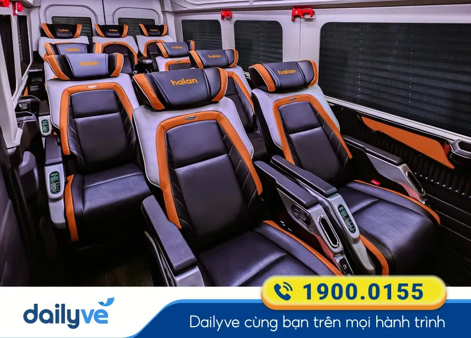 Không gian xe Limousine sang trọng của xe khách Hà Lan