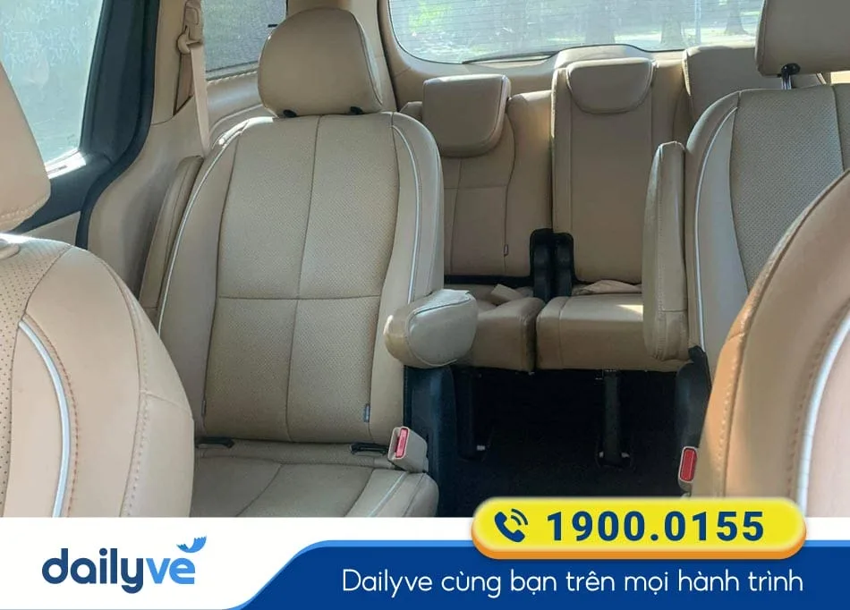 Không gian xe Limousine sang trọng của xe khách Mạnh Kiên Limousine