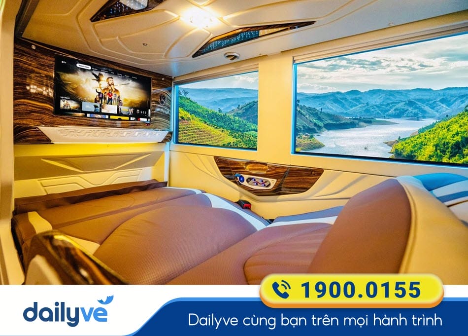 Nội thất xe Limousine 24 phòng sang trọng của nhà xe An Phú Buslines