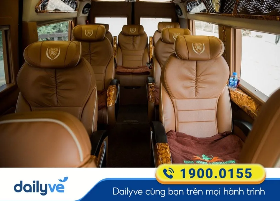 Nội thất xe Limousine sang trọng của xe Hữu Bình Limousine