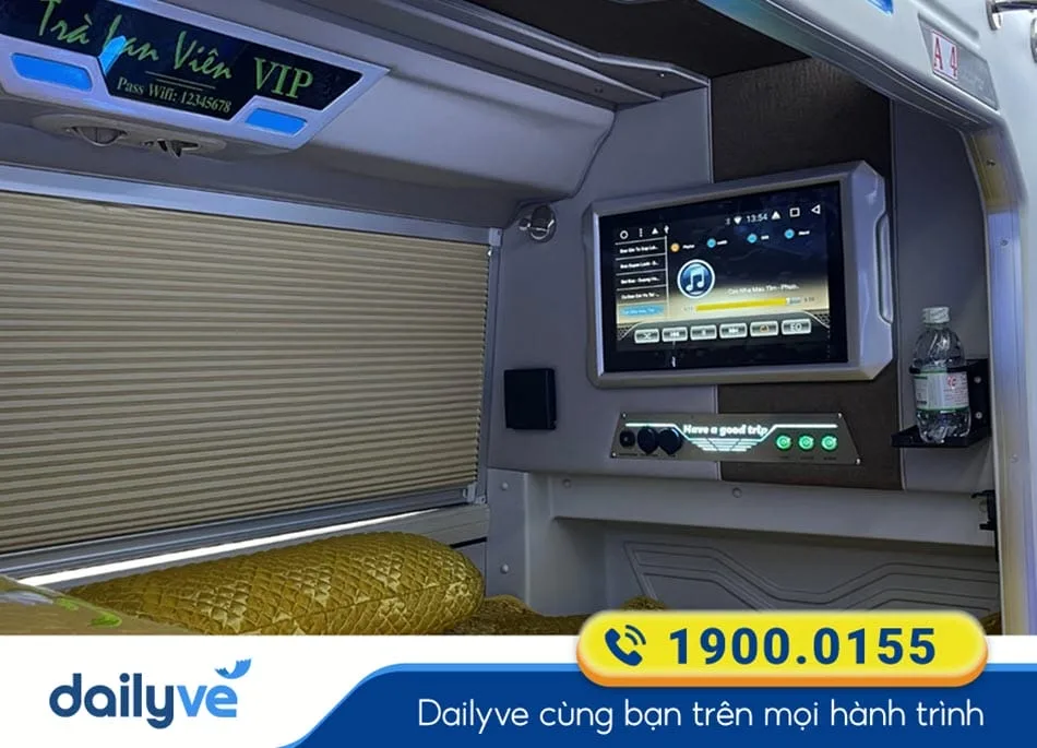 Nội thất xe Limousine sang trọng của xe khách Trà Lan Viên