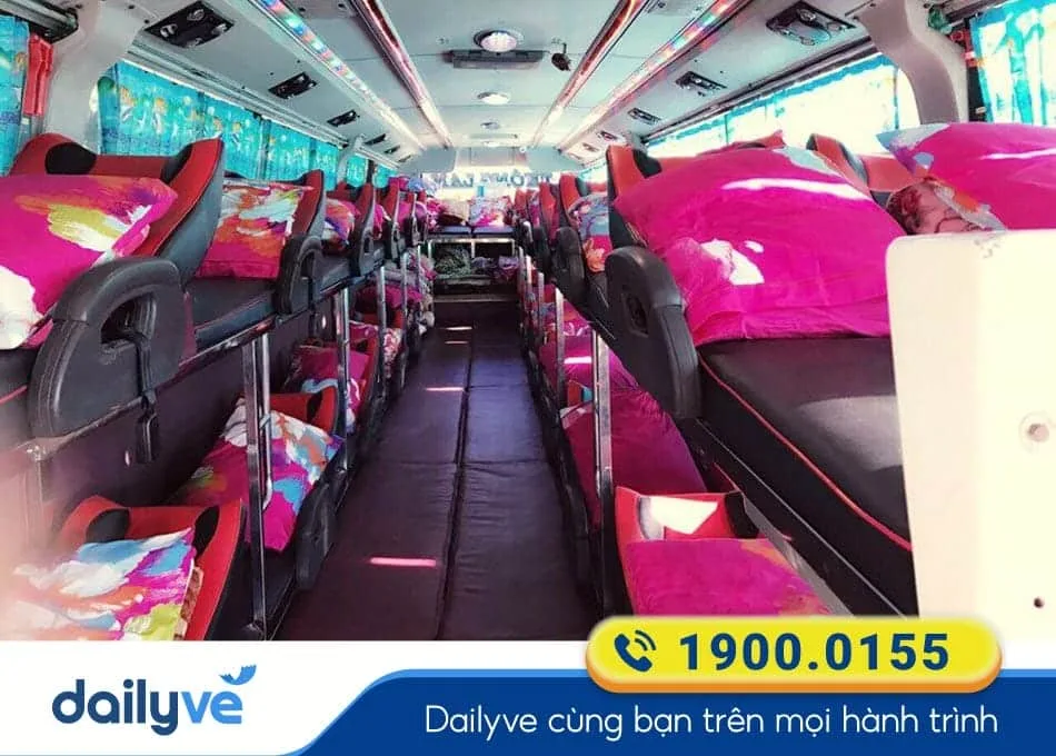 Tiện nghi sang trọng xe giường nằm 40 chỗ của xe khách Thông Lan