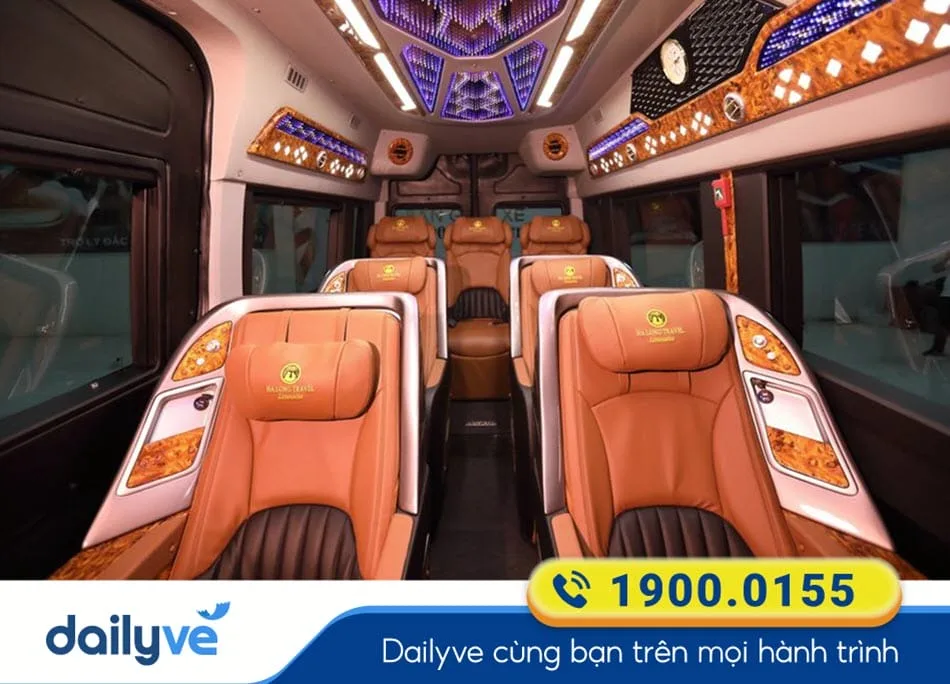 Tiện nghi xe Limousine sang trọng của nhà xe Hạ Long Travel