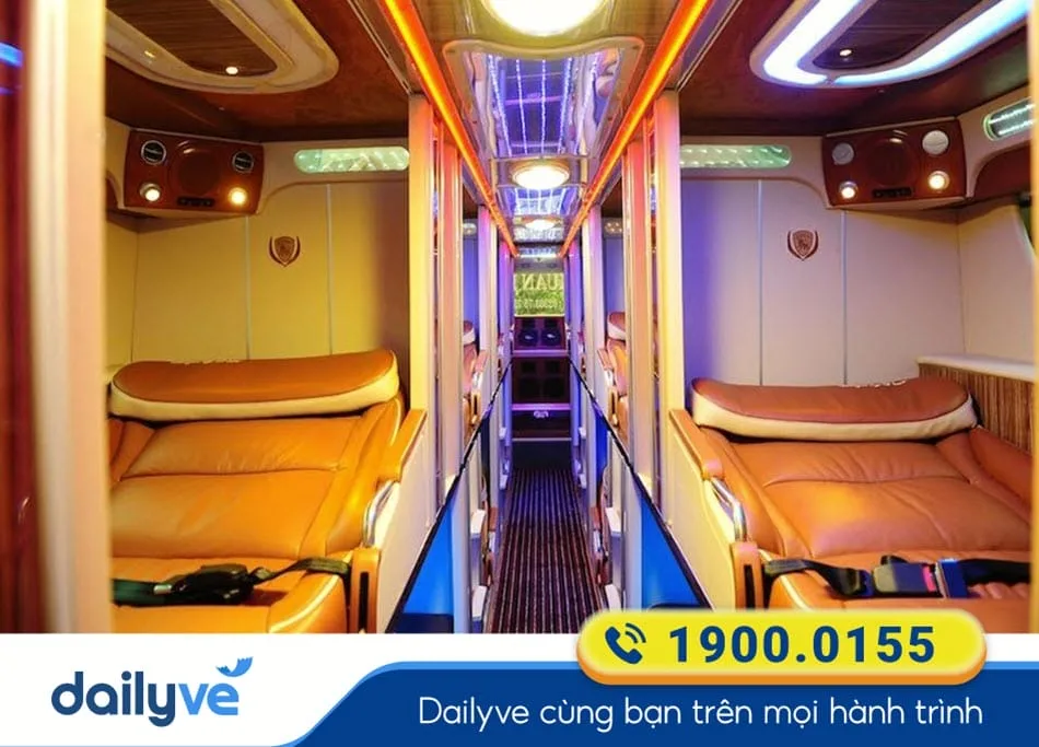 Tiện nghi xe Limousine sang trọng của xe khách Việt Tân