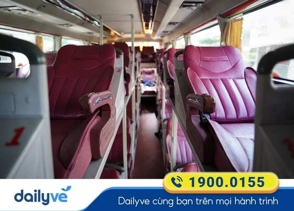 Xe giường nằm 40 chỗ rộng rãi của nhà xe Công Hải Cầu Mè