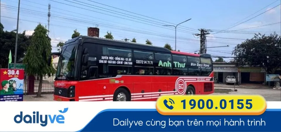Nhà xe Anh Thư (Đắk Nông) chuyên phục vụ hành khách trên tuyến Đắk Nông đi Vũng Tàu