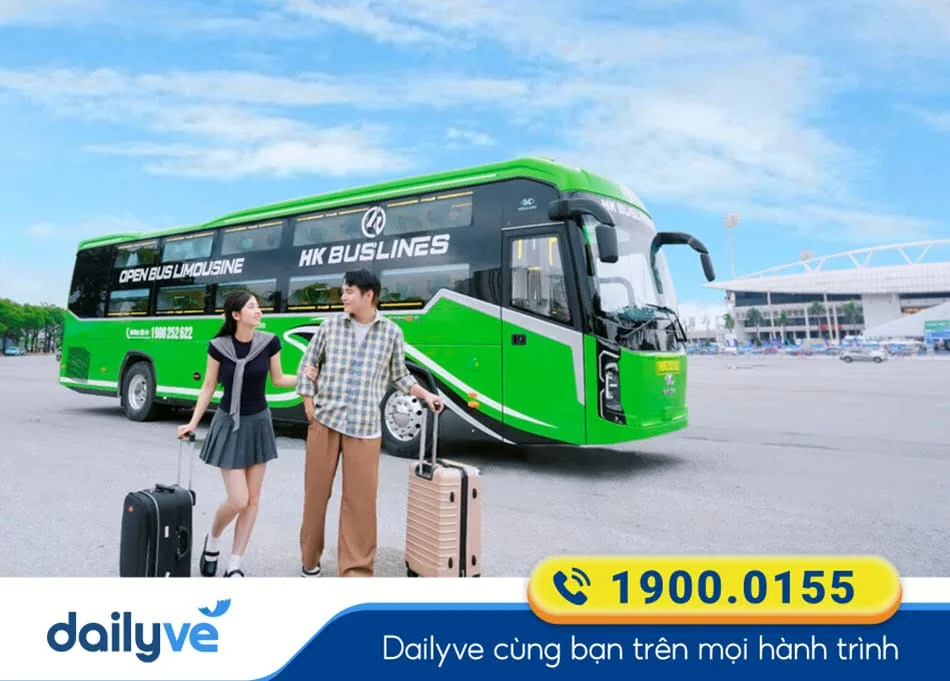 Nhà xe HK BUSLINES chuyên phục vụ hành khách trên tuyến Lào Cai đi Quảng Ninh
