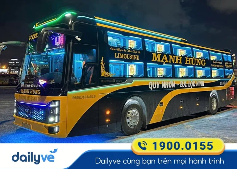 Nhà xe Mạnh Hùng bình định tuyến xe chất lượng cao