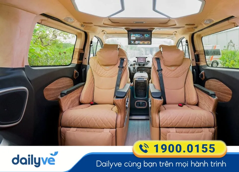 Nội thất xe ghế ngồi sang trọng của nhà xe TH36