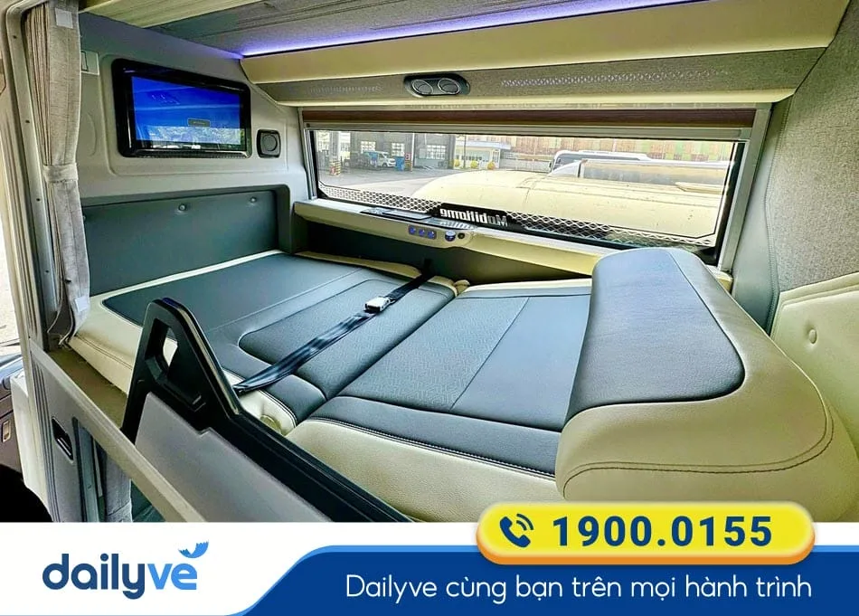 Nội thất xe Limousine 22 phòng hiện đại của nhà xe Bình Minh Tải Limousine