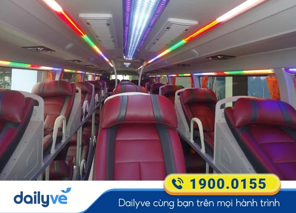 Tiện nghi xe giường nằm 40 chỗ của xe khách Phương Hồng Trang