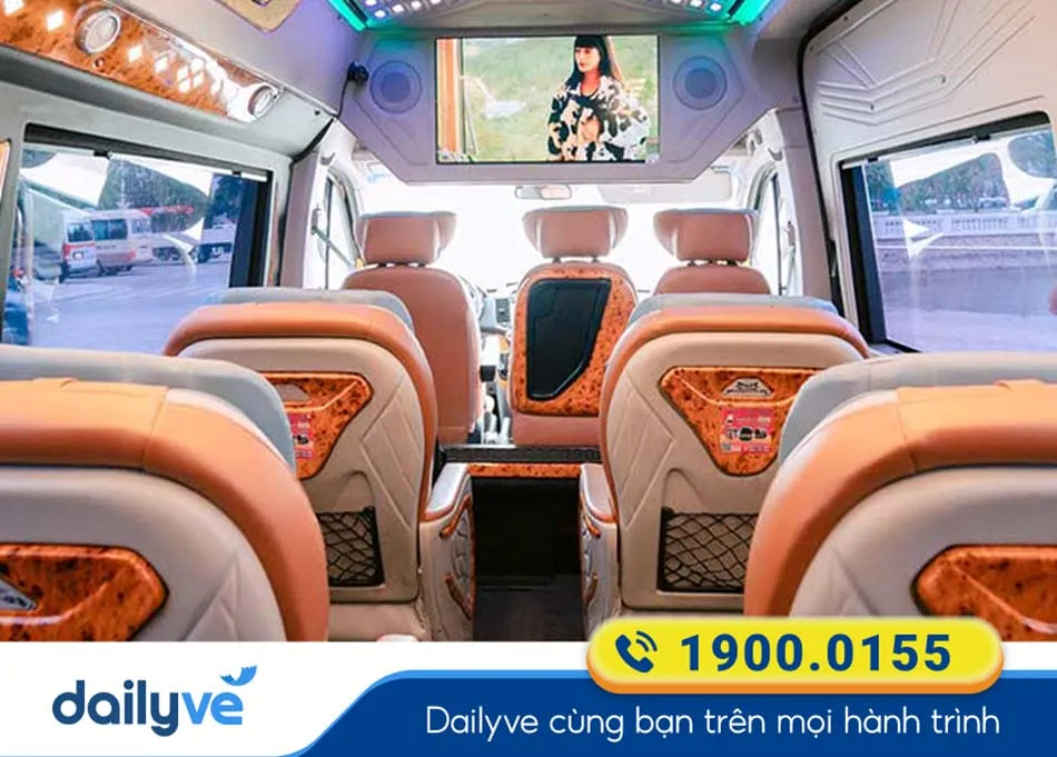 Tiện nghi xe Limousine sang trọng của xe khách Cường Yến