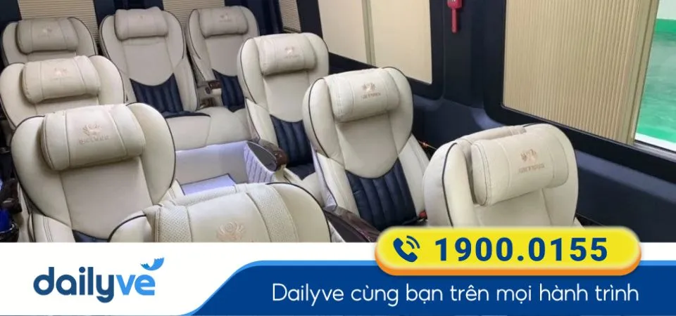 Dòng xe ghế Limousine 11 chỗ của nhà xe Anh Đức (Nghĩa Hưng)