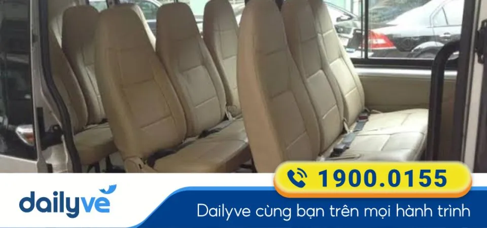 Dòng xe ghế ngồi 16 chỗ của nhà xe Anh Vũ (Bắc Kạn)
