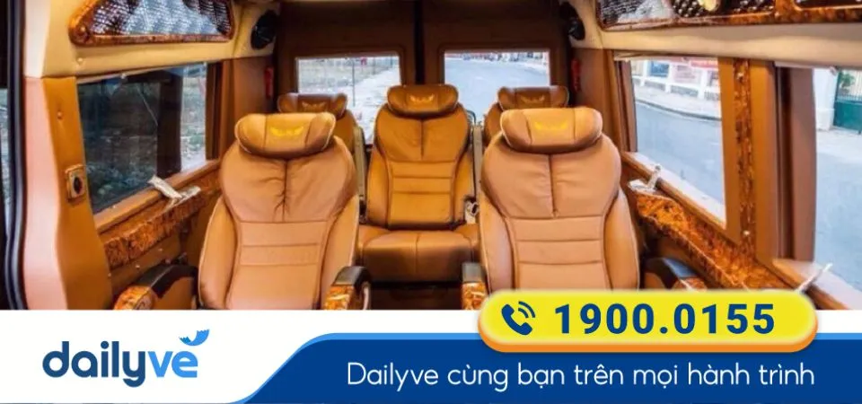 Dòng xe ghế Limousine 9 chỗ của nhà xe Cát Bà Limousine